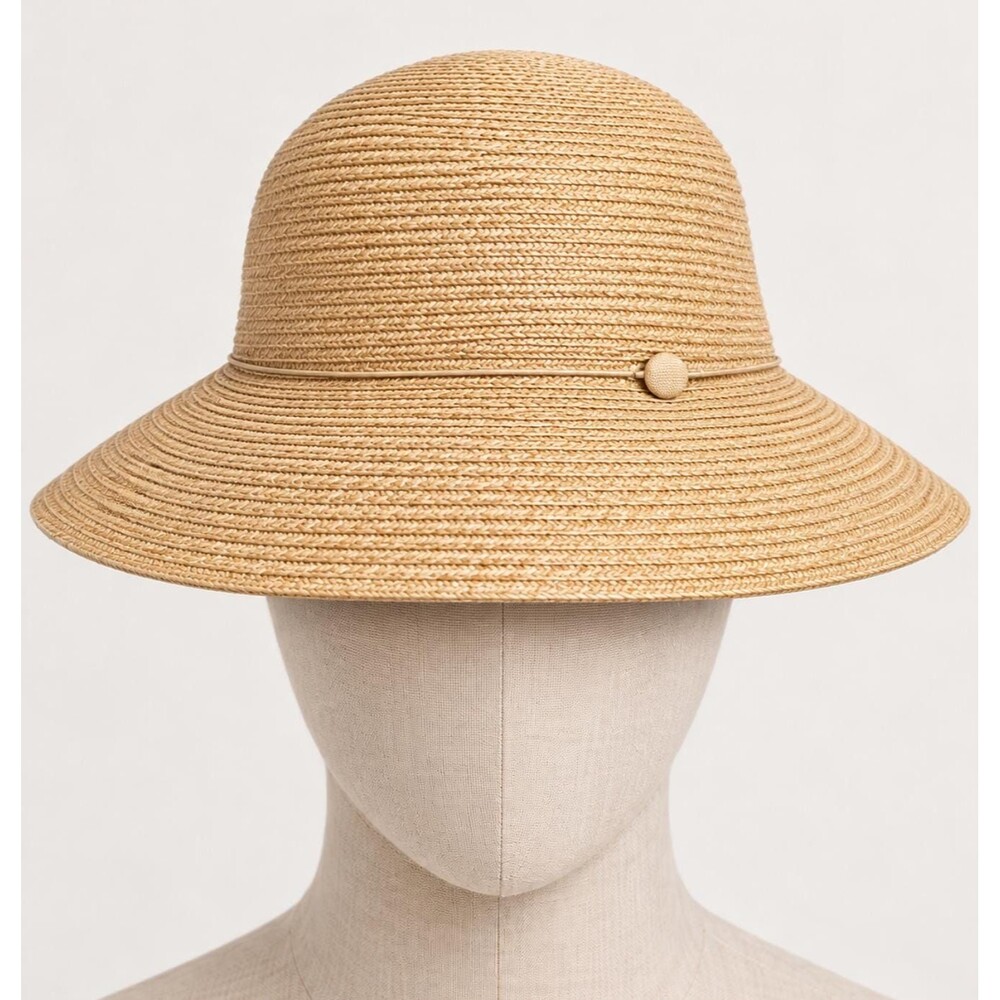 Annabel Ingall Australia Women’s Tan Wide Brim Straw Sun Hat Neutral Beach Hat